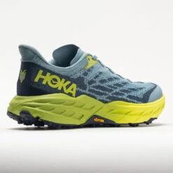 HOKA Speedgoat 5 Men's Stone Blue/Dark Citron -Wayfinder Shoe Shop 049271 6