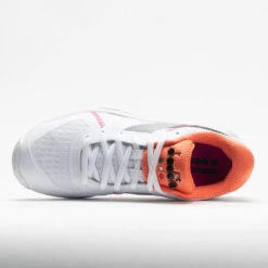 Diadora Trofeo AG Pickleball Women's White/Black/Vermillion Orange -Wayfinder Shoe Shop 370024 2