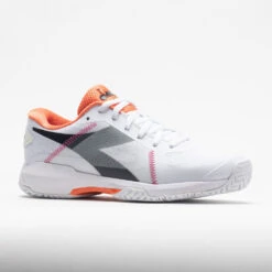Diadora Trofeo AG Pickleball Women's White/Black/Vermillion Orange -Wayfinder Shoe Shop 370024 5