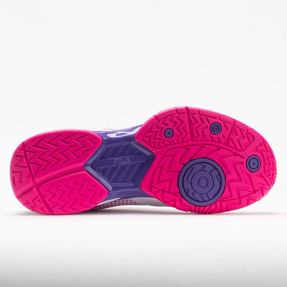 Fila Volley Zone Women's White/Pink Glo/Purple 6 Fila Volley Zone Women's White/Pink Glo/Purple - Image 4