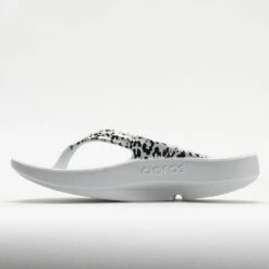 OOFOS OOlala Limited Women's White/Black Leopard -Wayfinder Shoe Shop 570571 2