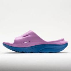 HOKA Ora Recovery Slide 3 Unisex Cyclamen/Coastal Sky -Wayfinder Shoe Shop 570612 1