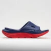 HOKA Ora Slide 3 Unisex Bellwether Blue/Red Alert -Wayfinder Shoe Shop 570614 3